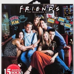 Friends Television Show Mens 15 Days of Socks Holiday Christmas Advent Calendar